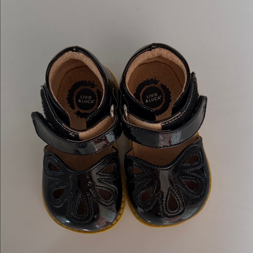 Livie & Luca Black Patent Kids Dress Shoes